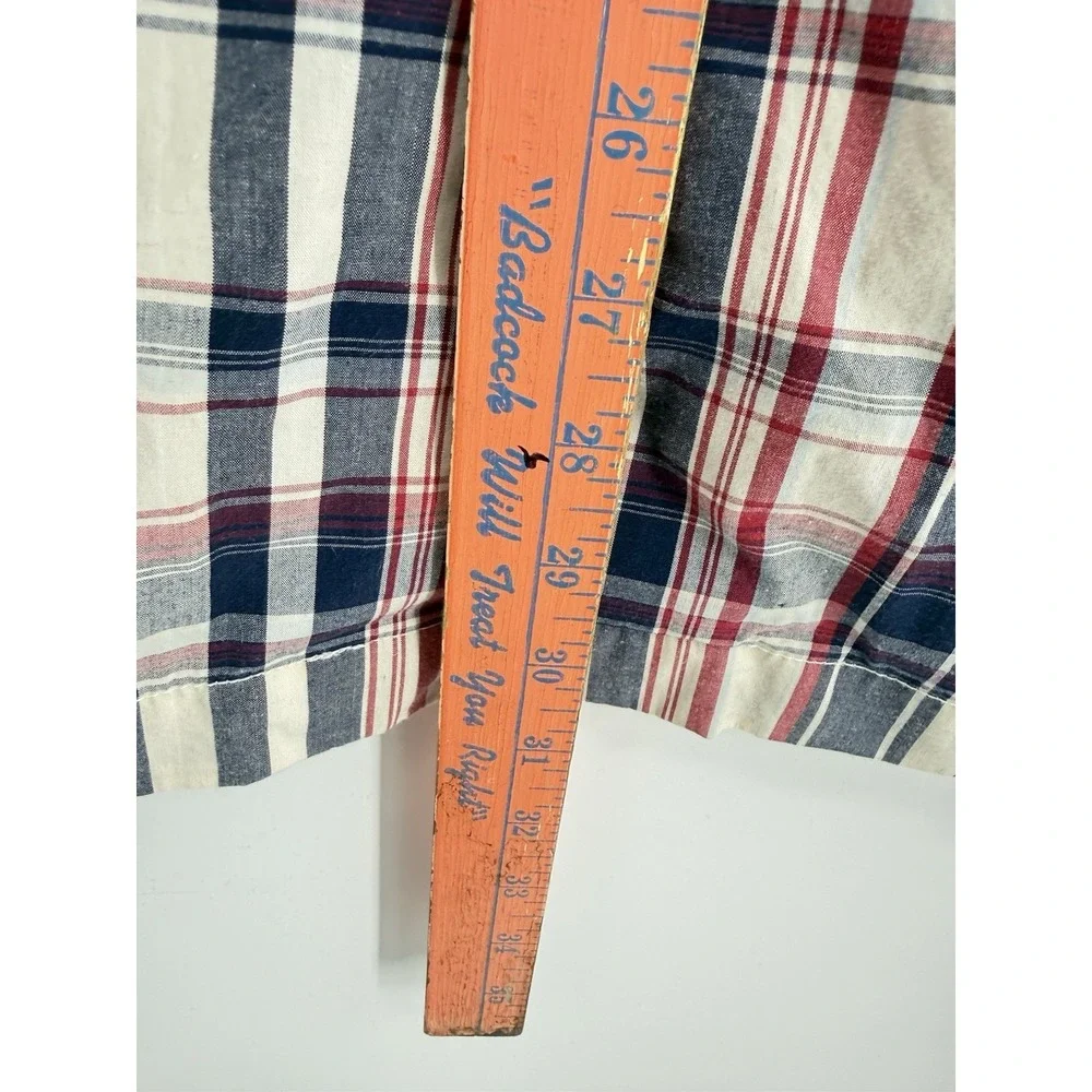 Vtg The Eagles Eye Main Line Plaid Button Front Midi Skirt Tartan Pleated Pocket